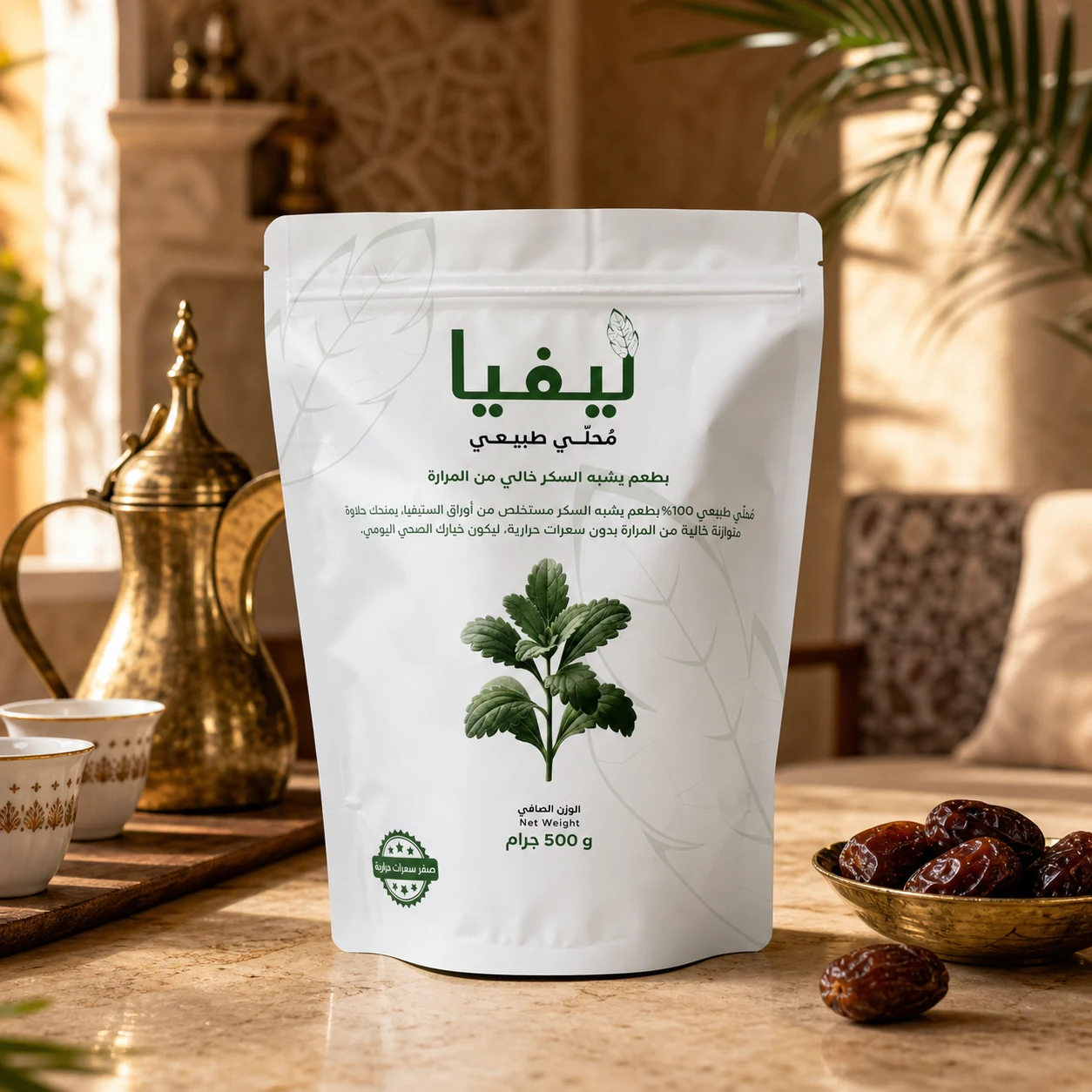 LEAVIA 500g pouch lifestyle product photo