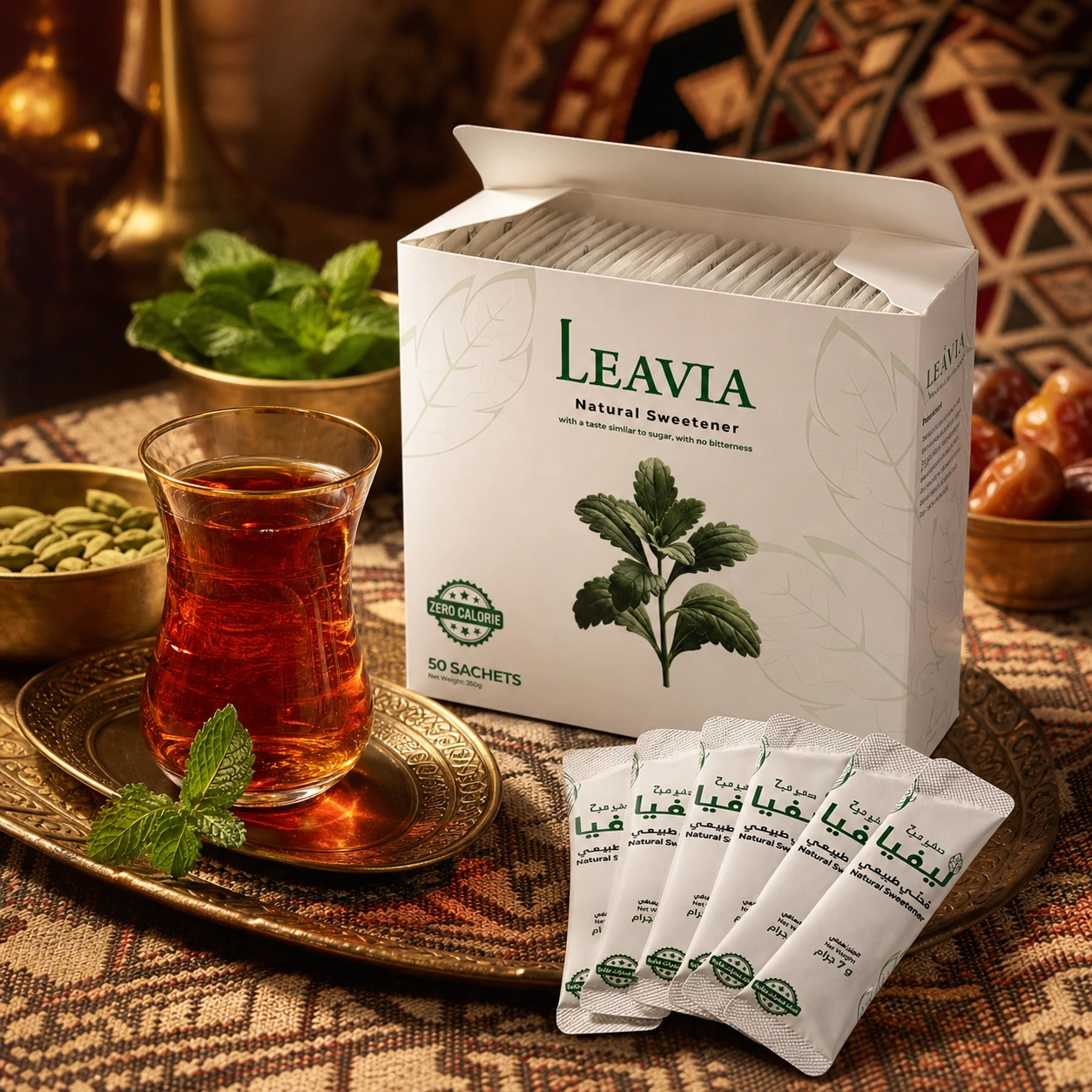 LEAVIA 50 sachets product box